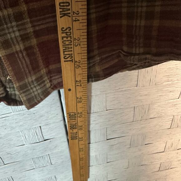 Kuhl men’s plaid button-up shirt cotton, short sleeve Gorp core outdoor utility - Picture 6 of 9